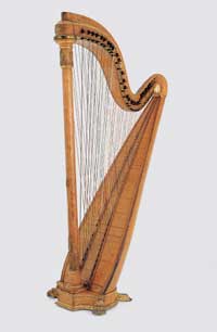 An early 20th century orchestral cross-strung harp by Pleyel & Wolff, Paris (From the 'Three Centuries of Harpmaking' collection, Victor Salvi Foundation)