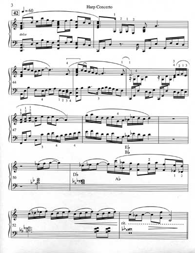 Excerpt from Harp Concerto, first movement.
