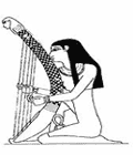 Female Egytain Harpist